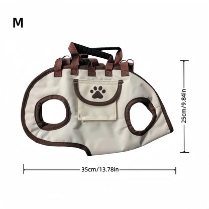 Oxford Fabric Pet Three-in-One Travel System: Horizontal Back Design Protects Spine, Four-Leg Separation, Three Uses in One: Kennel, Backpack, and Leash/M size [recommended weight 8-13 kg] - view 2