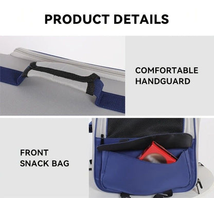Cat Backpack Carrier - Lightweight, Foldable, Shape-Retaining Travel Bag for Cats and Small Dogs up to 8kg(Sakura powder) - view 9