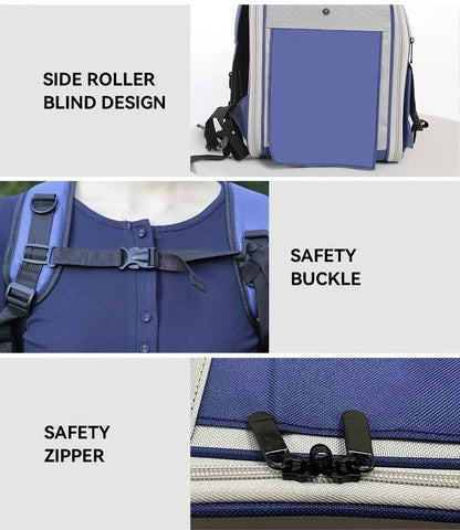 Cat Backpack Carrier - Lightweight, Foldable, Shape-Retaining Travel Bag for Cats and Small Dogs up to 8kg(Dark green) - view 10