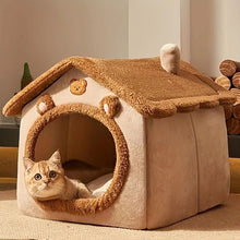 1 Pet Bed House for Cats, Detachable and Washable Cat House, Soft and Warm Winter Cat Bed, Small Dog Cave Nest( NO:M) - view 2