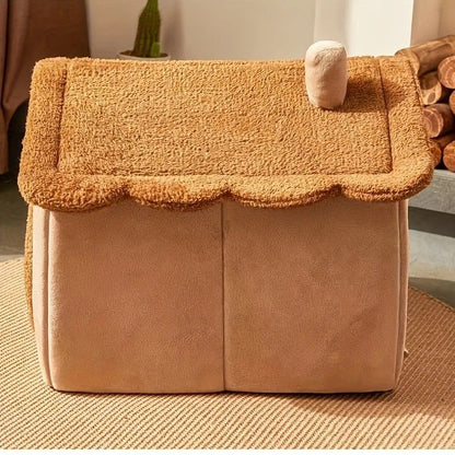 1 Pet Bed House for Cats, Detachable and Washable Cat House, Soft and Warm Winter Cat Bed, Small Dog Cave Nest( NO: S) - view 5