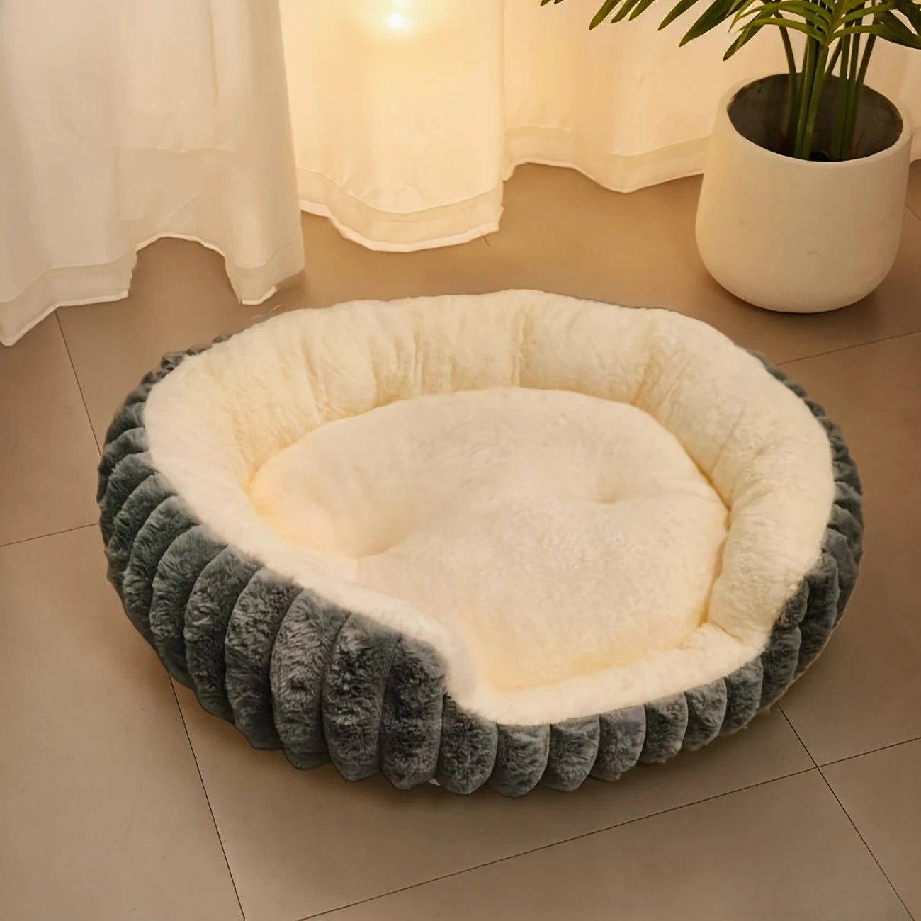 Pet owners are searching: Winter thick rabbit fur pet bed, ultimate cold-proof warmth solution(pink No. M) - view 6