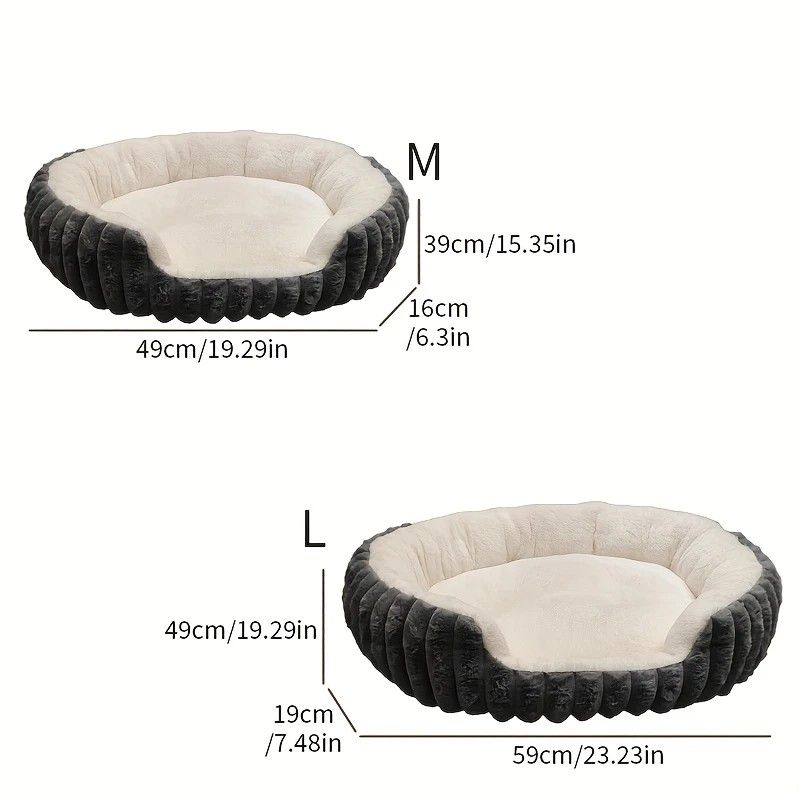 Pet owners are searching: Winter thick rabbit fur pet bed, ultimate cold-proof warmth solution(brown NO:M) - view 2