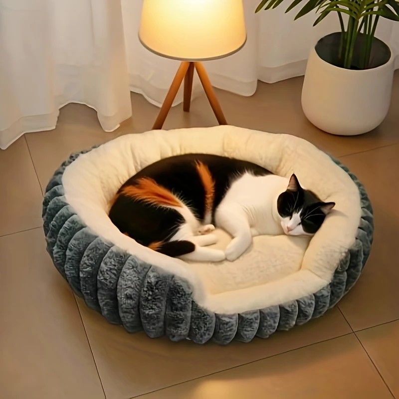 Pet owners are searching: Winter thick rabbit fur pet bed, ultimate cold-proof warmth solution(brown NO:M) - view 9