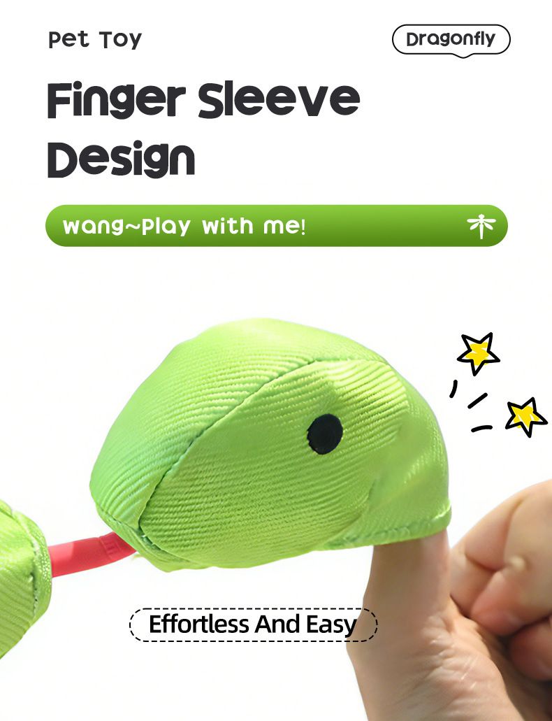 Bouncy Flying Bug (Captain Dragonfly) Pet Interactive Toy: Launch and Sound Effects with 360° Rotation, Bite-Resistant Oxford Fabric for Fun Between Pets and Owners - view 5