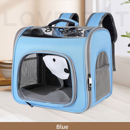 Pet Backpack Portable Transparent Foldable Comfort Design Hands-Free Travel for Cats Small Dogs(YELLOW) - view 10
