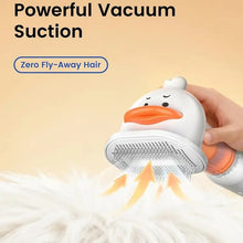 Vacuum Dog Cat Brush De-shedding Tool, 4-in-1 Self-Cleaning Slicker Brush and Undercoat Rake, De-shedding Grooming Tool, Anti-Static, Massage, Brushing Multi-Functional All-in-One (White) - view 2