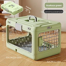 Foldable Pet Travel Carrier, PP Material with Reinforced Iron Mesh, Four Colors Available, Spacious When Expanded, Space-Saving When Folded – Ideal for Travel and Home Use, a Cozy Den for Your Pet./Lotus root powder - view 2