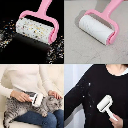 1 Handle + 6 Refill Rolls Lint Roller! Home Clothing and Pet Hair Cleaning Roller, Tear-off Adhesive Sheets, Strong Stickiness Won't Damage Fabrics, Essential Home Cleaning Must-Have - view 4