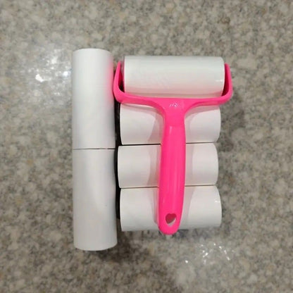 1 Handle + 6 Refill Rolls Lint Roller! Home Clothing and Pet Hair Cleaning Roller, Tear-off Adhesive Sheets, Strong Stickiness Won't Damage Fabrics, Essential Home Cleaning Must-Have - view 6