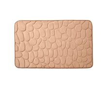 Floor Rugs Easy Clean Water Absorbent Solid Color Anti-slip Entrance Door Bath Mat for Home-Camel 50x80cm