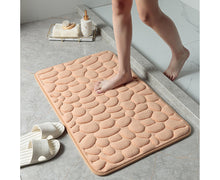 Floor Rugs Easy Clean Water Absorbent Solid Color Anti-slip Entrance Door Bath Mat for Home-Camel 50x80cm - view 2