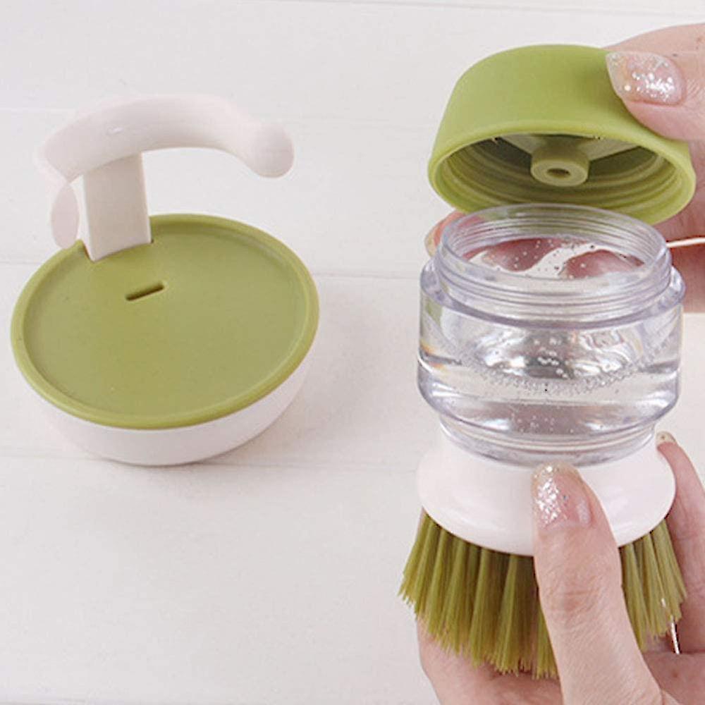 Palm Brush Upgraded,dish Brush Kitchen Soap Dispensing Brush With Storage Stand Dishes Mini Soap Liquid Brush For Kitchen Dish Pot Pan Sink - view 3
