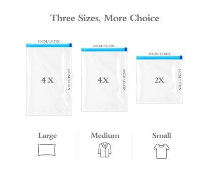 10Travel Compression Bags, Travel Essentials Vacuum Packing Space Saver Bags for Cruise Travel Accessories (10-Travel) - view 6
