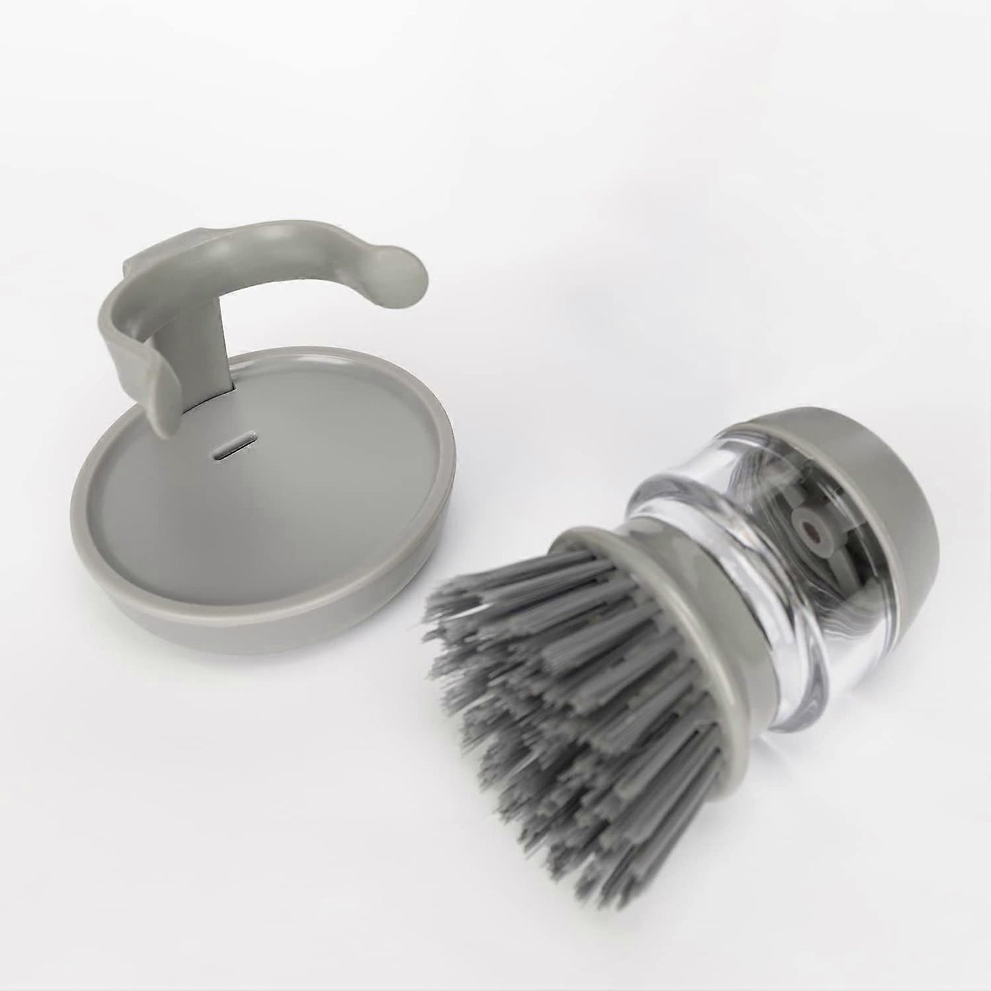 Soap Brush with Organizer, Kitchen Dish Brush Set for Cleaning Pots and Pans (Grey) - view 3