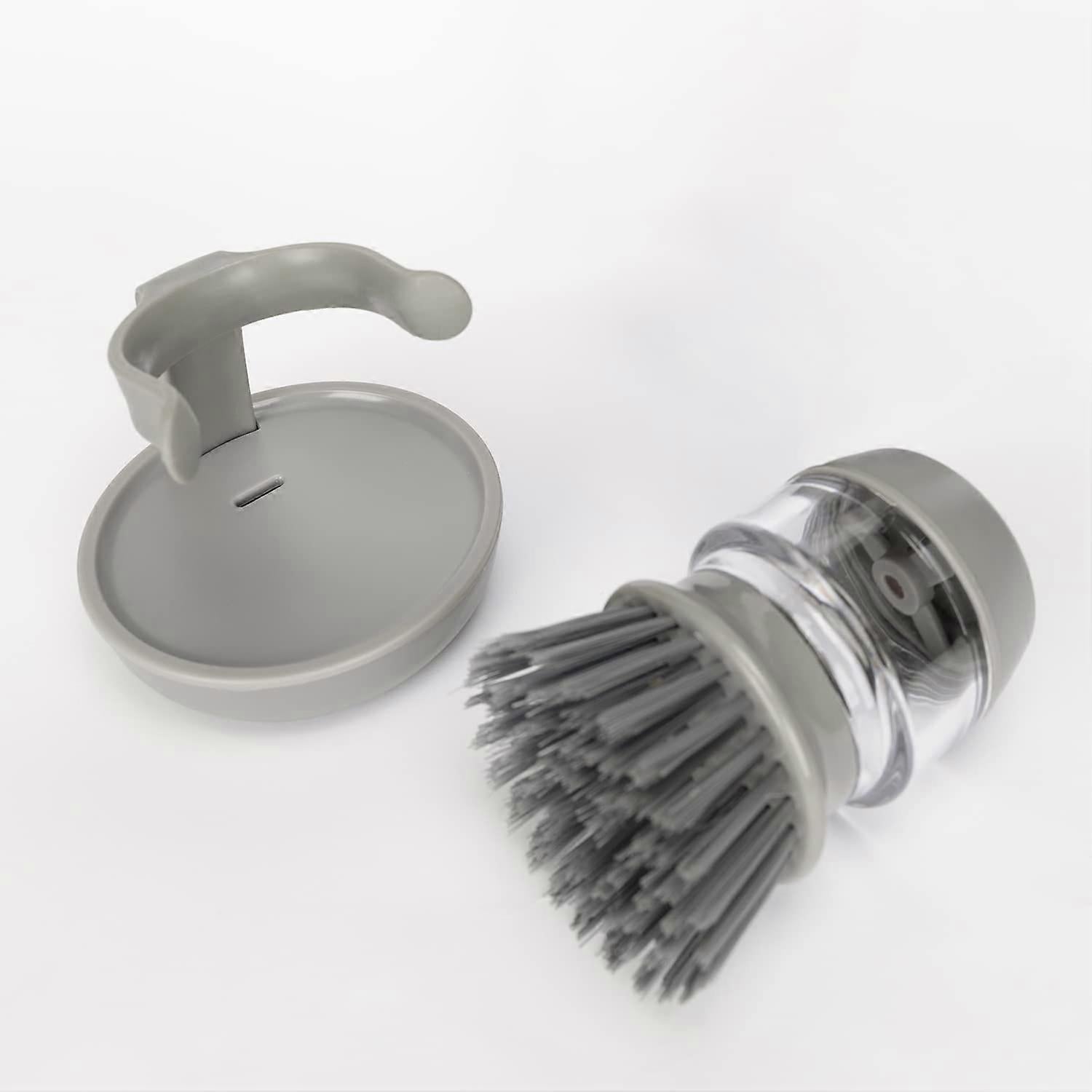 Soap Brush with Organizer, Kitchen Dish Brush Set for Cleaning Pots and Pans (Grey) - view 3
