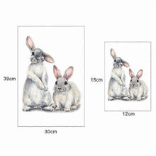 30x40cm Typography Wall Sticker Two Cute Rabbits babies Room - view 2