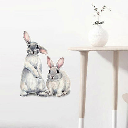 30x40cm Typography Wall Sticker Two Cute Rabbits babies Room - view 5