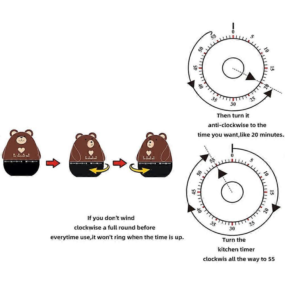 Bear Kitchen Timer - Mechanical Timer for Cooking & Baking - view 5