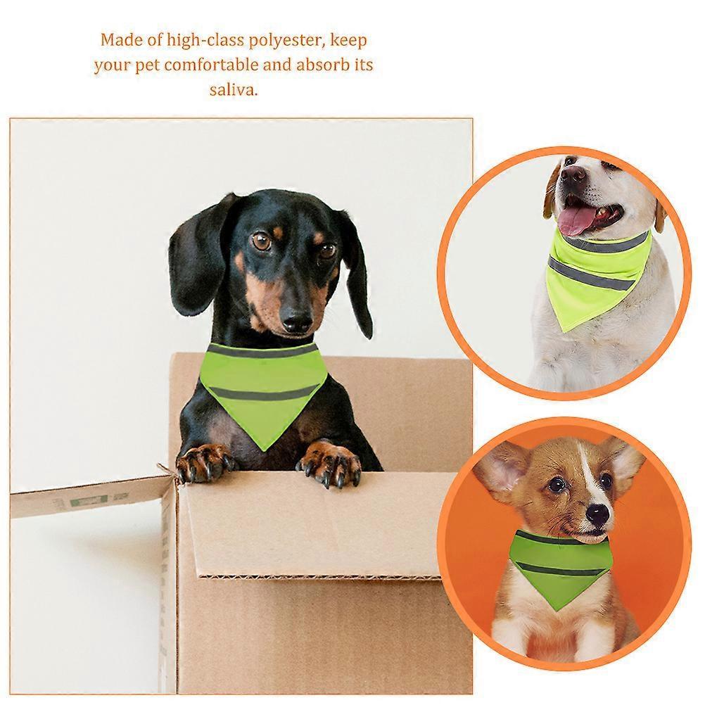 Reflective Dog Scarf, Reusable Polyester Dog Bandana Outdoor Gear - Size L - view 2