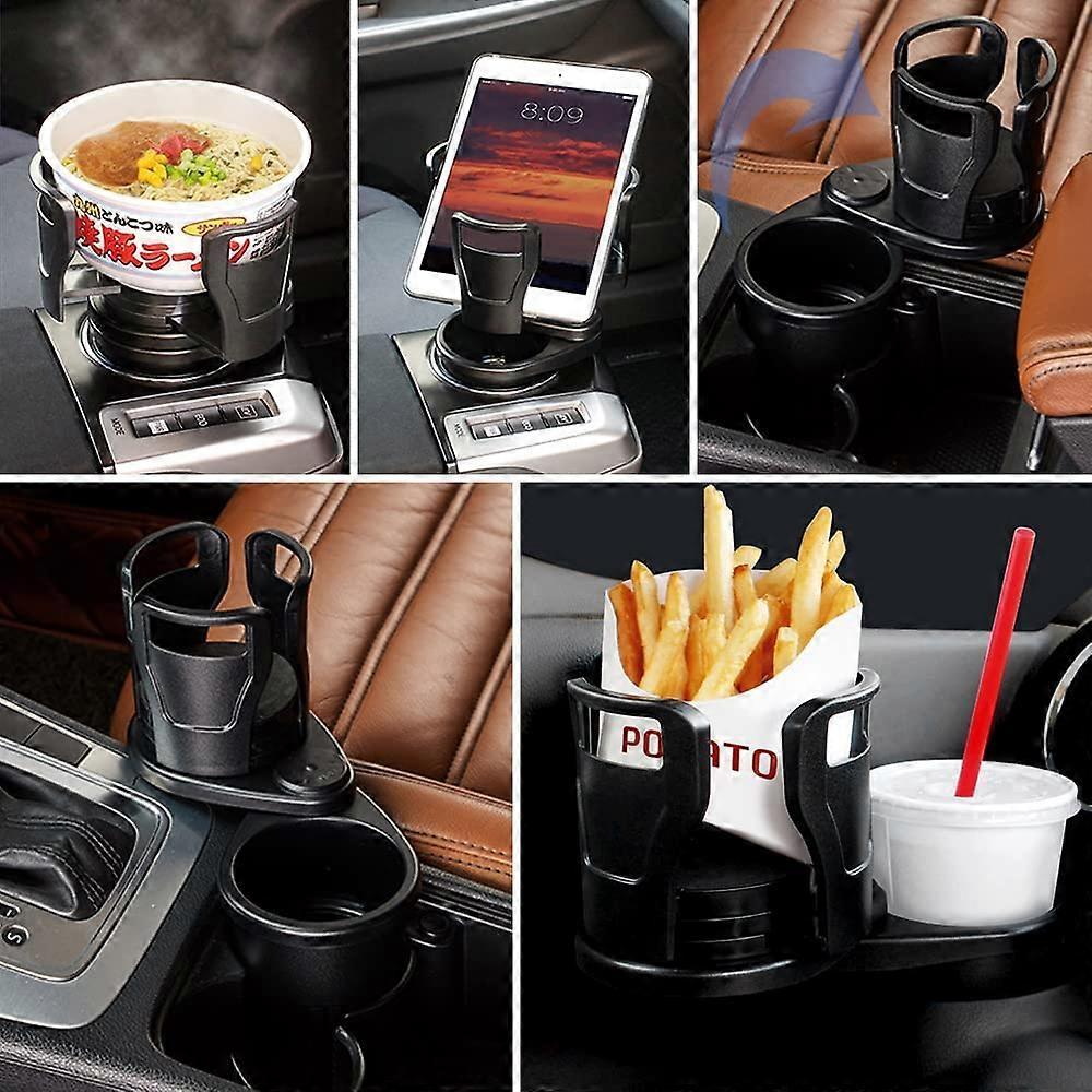 2-in-1 Car Cup Holder Expander - Adjustable Multifunctional Organizer for Travel Use - view 2