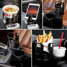 2-in-1 Car Cup Holder Expander - Adjustable Multifunctional Organizer for Travel Use - view 2