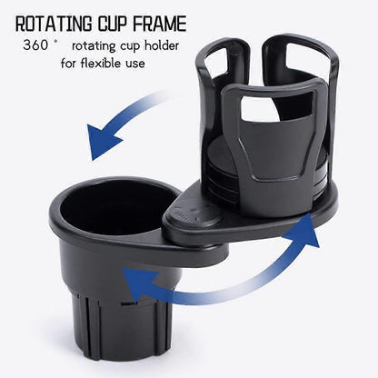 2-in-1 Car Cup Holder Expander - Adjustable Multifunctional Organizer for Travel Use - view 4