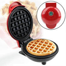 Mini Waffle Maker - Nonstick Round Red Waffle Machine for Parties, Babies & Holiday Treats