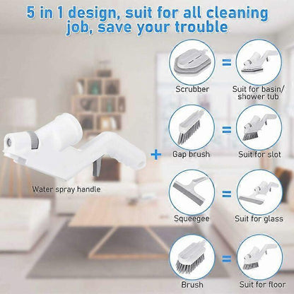 3-in-1 Floor & Glass Squeegee Brush, Bathroom Shower Cleaner with Heads - view 3