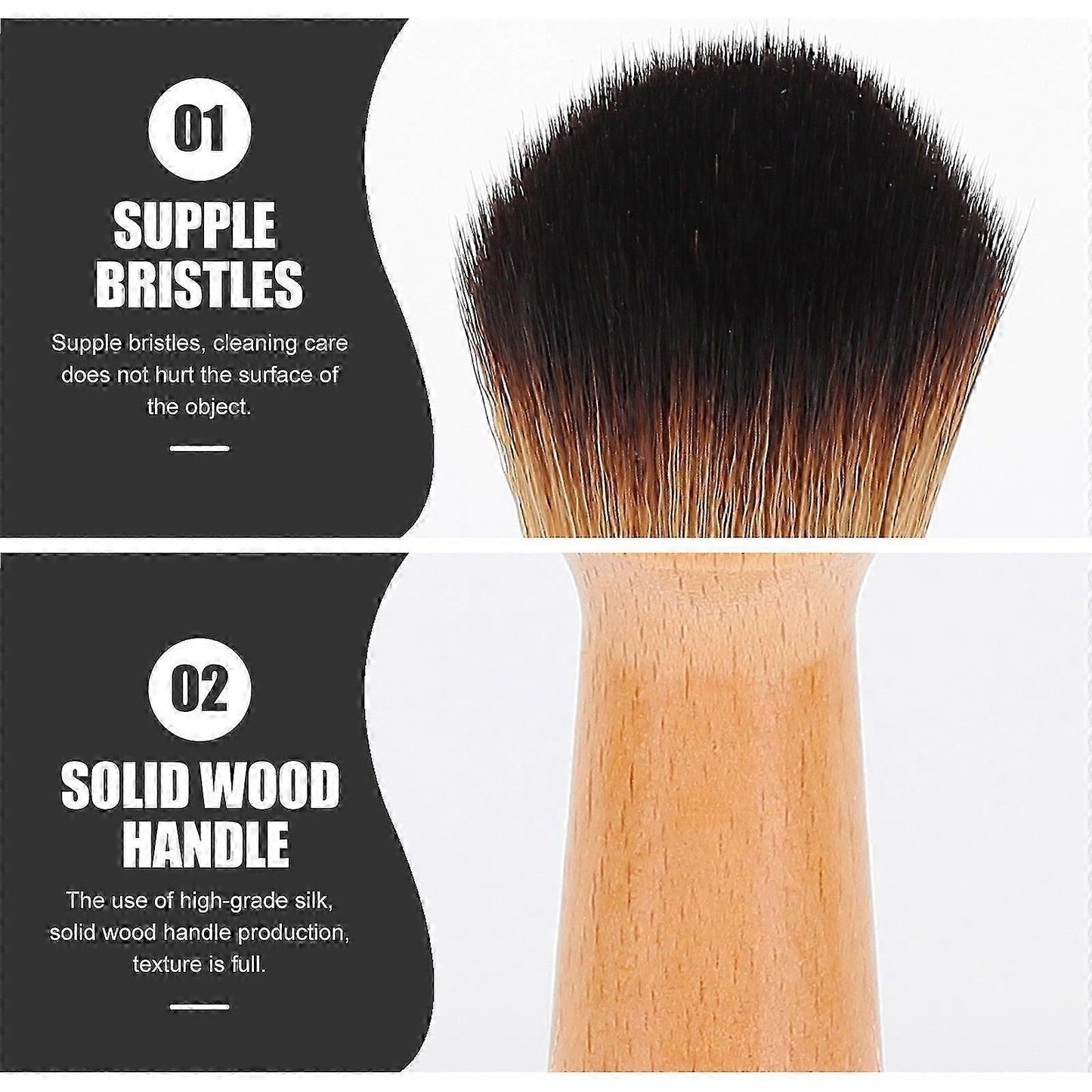 Model Cleaning Brush, Wooden Jadeware/Figure Hair Bench Brush - view 3