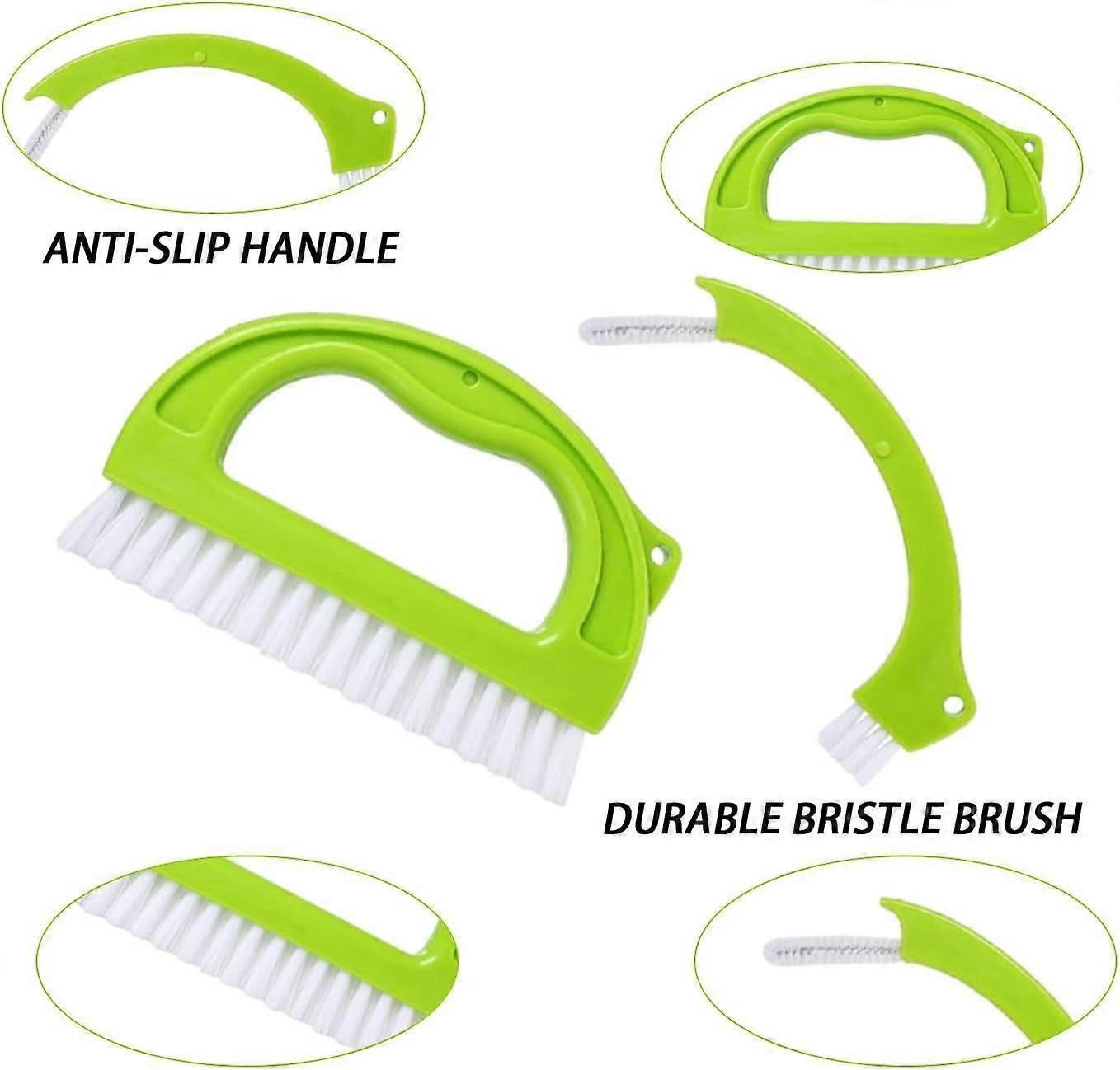 4pcs Household Cleaning Brush Set for Bathroom & Window Groove - view 3