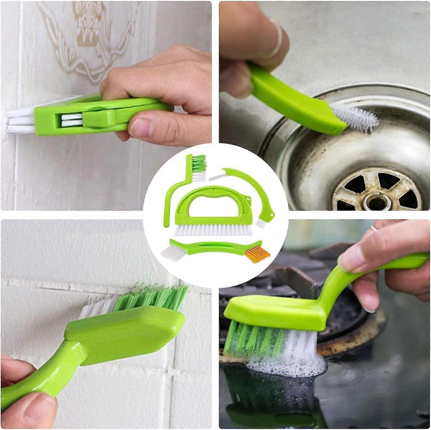 4pcs Household Cleaning Brush Set for Bathroom & Window Groove - view 4