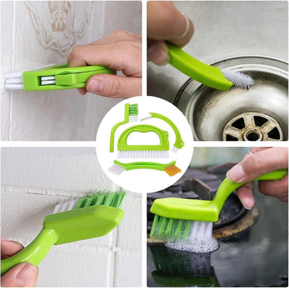 4pcs Household Cleaning Brush Set for Bathroom & Window Groove - view 4