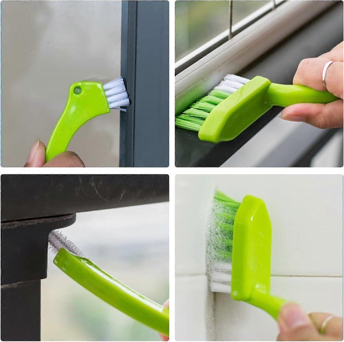 4pcs Household Cleaning Brush Set for Bathroom & Window Groove - view 5