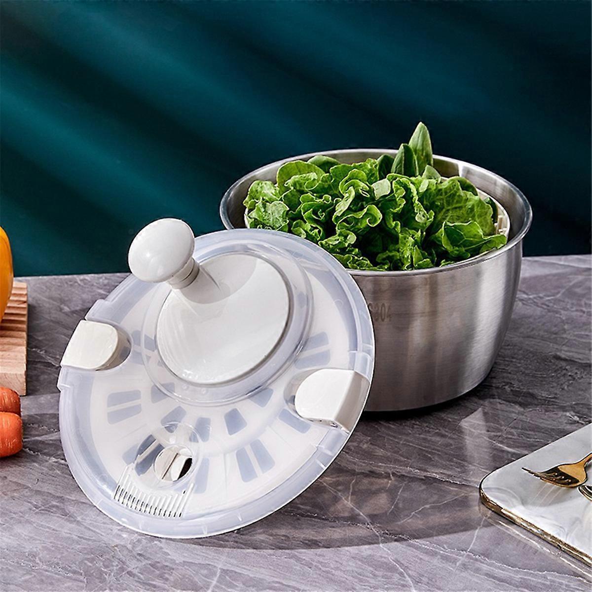Salad Spinner Fruit and Vegetable Dryer with Milky Liner - view 2