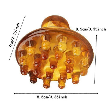 Manual Head Massage Comb Brush, Round Smooth Guasha Tool for Scalp & Travel Use - view 4