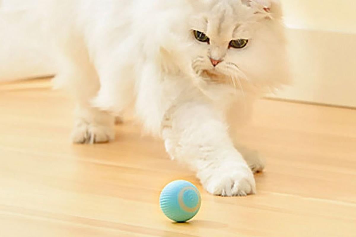 2PCS Interactive Smart Cat Toy Automatic Rolling Cat Ball Self-Moving Kitten Toys - view 3