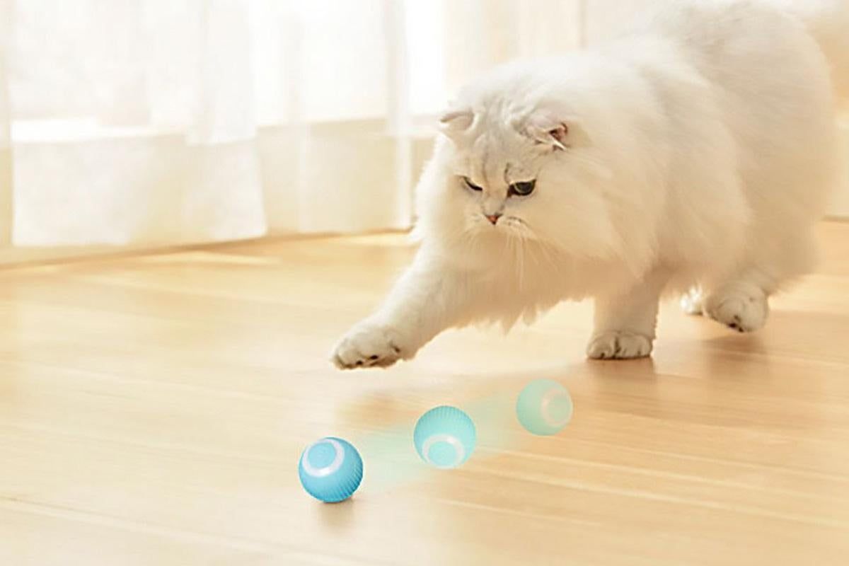 2PCS Interactive Smart Cat Toy Automatic Rolling Cat Ball Self-Moving Kitten Toys - view 4