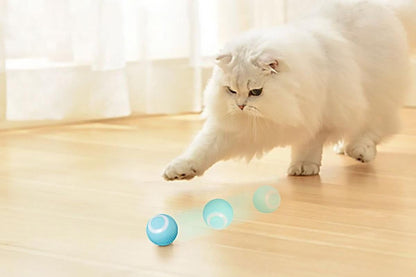 2PCS Interactive Smart Cat Toy Automatic Rolling Cat Ball Self-Moving Kitten Toys - view 4