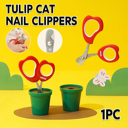 Tulip Shape Cat Nail Clipper Pet Grooming Tool Safety Durable for Cat Kitties - view 2