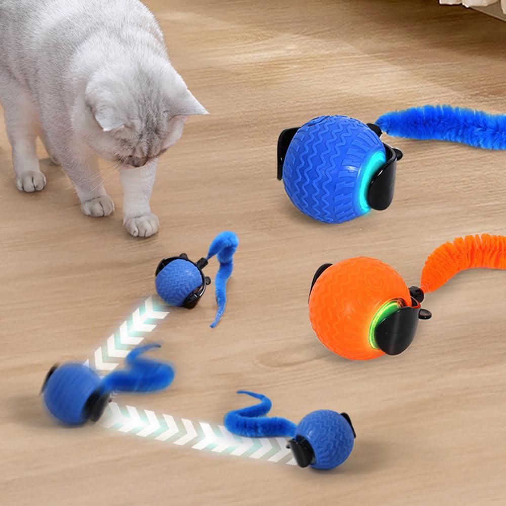2Pcs Automatic Cat Rolling Ball Interactive Pet Toy with Multiple Motion Modes for Pet Cats Dogs - view 2