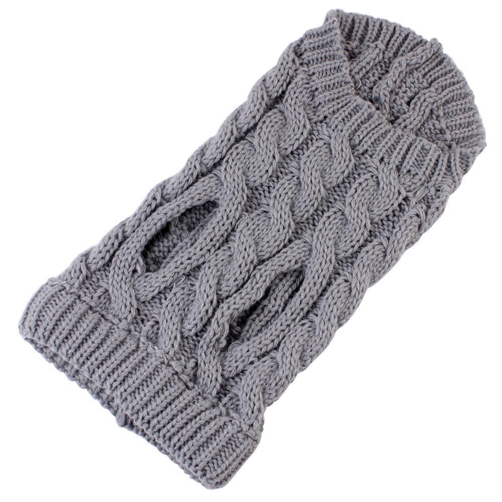 Pet Dog Sweater Pet Turtleneck Knitting Sweater Winter Warmer Clothes Pet Pullover Knitwear - Black - view 4