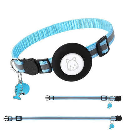 Reflective Cat Collar Compatible with Apple Airtag Adjustable Airtag Holder for Cat Dog Kitten Puppy - view 4