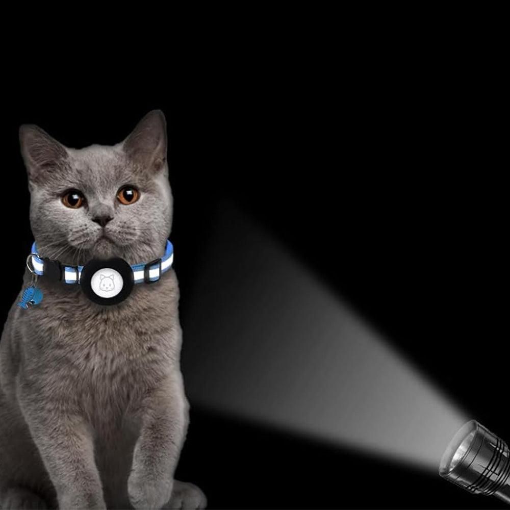 Reflective Cat Collar Compatible with Apple Airtag Adjustable Airtag Holder for Cat Dog Kitten Puppy - view 5