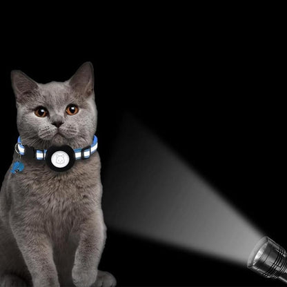 Reflective Cat Collar Compatible with Apple Airtag Adjustable Airtag Holder for Cat Dog Kitten Puppy - view 5