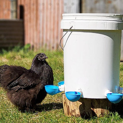 5Pcs Automatic Chicken Waterer Cups Water Feeder for Chicks Duck Goose Blue - view 4