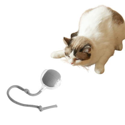 Interactive Cat Toy Ball Fast Rolling Motion Activate Cat Toys Gray - view 4