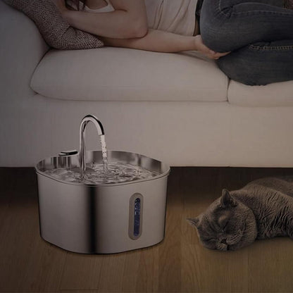 USB 2.2L Stainless Steel Pet Water Fountain for Cats and Small Dogs - view 2
