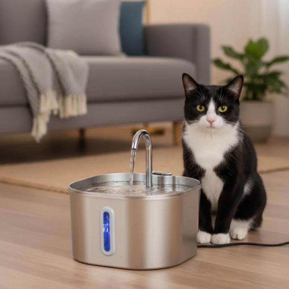 USB 2.2L Stainless Steel Pet Water Fountain for Cats and Small Dogs - view 7
