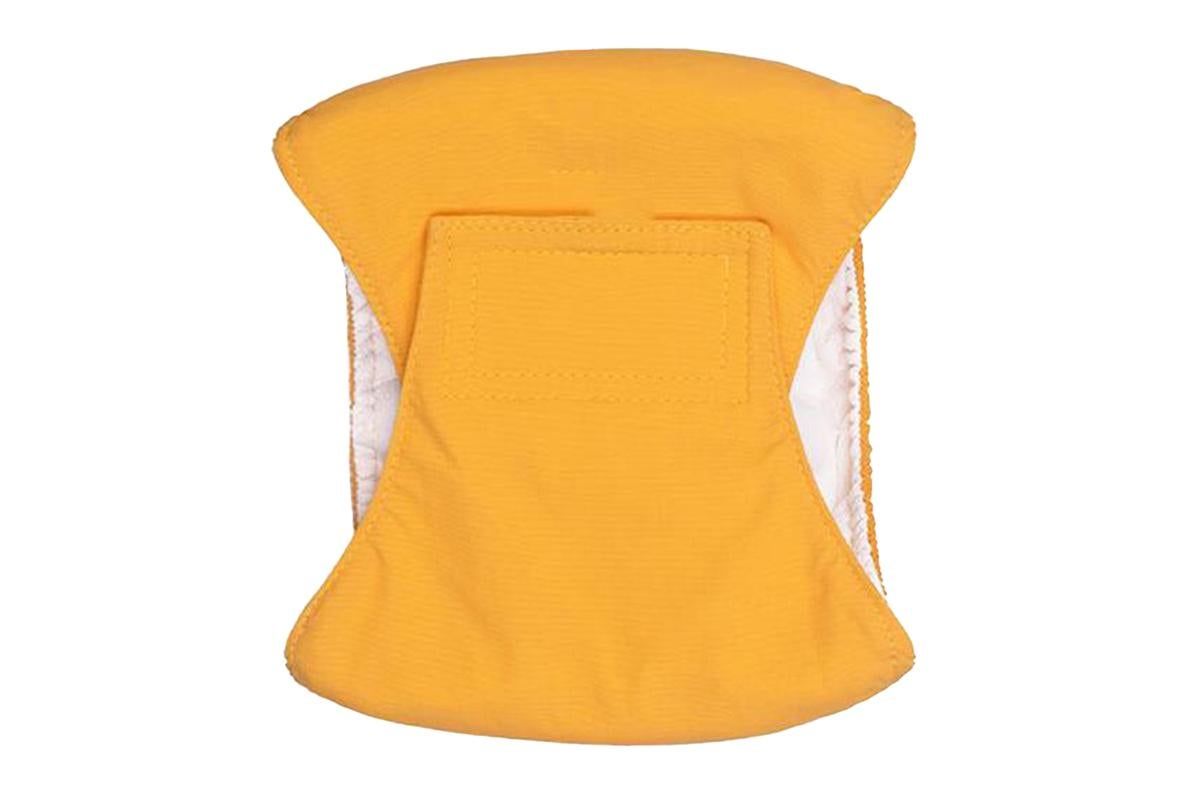 Washable Dog Diaper Water-resistant Puppy Nappy Belly Wrap for Male Dogs Reusable Dog Belly Bands Male Puppy Nappies Wrap Yellow - S - view 2